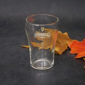 Vintage Guinness Draught Ale beer sampler beer tasting glass. Harp logo. image 3