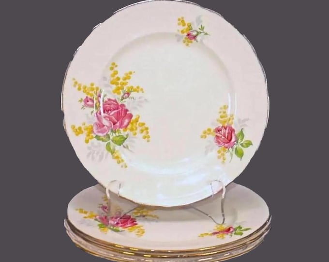 Five Alfred Meakin MEA363 | Rosemont luncheon plates. Royal Marigold ironstone made in England.
