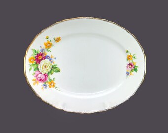 Royal Swan | Booths & Colclough Riverdale oval platter made in England. Utensil scratches (see below).