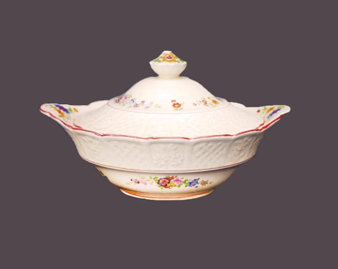 Antique Edwardian Age Coalport E158 covered serving bowl. Coalport King's Ware made in England.
