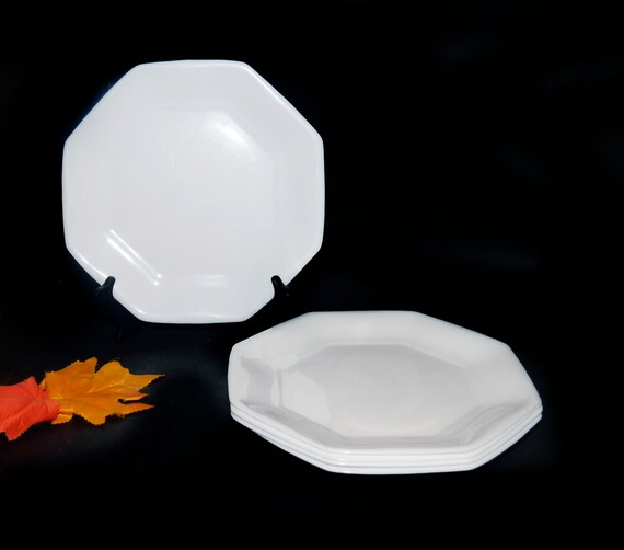 Three Arcoroc Arcopal Octime White Dinner Plates All White Etsy Australia