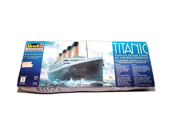 Revell Titanic scale model kit. New in opened box with instructions. Unassembled, complete.