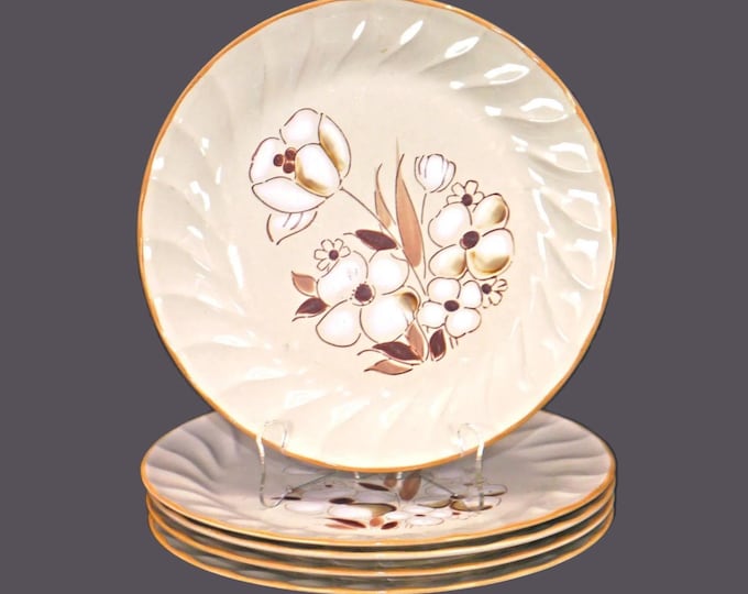 Five Hearthside Felicity large, stoneware dinner plates. Sculptura stoneware made in Japan.