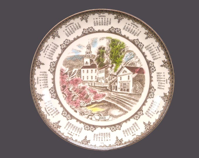Johnson Brothers The Friendly Village 2003 Calendar plate made in England.
