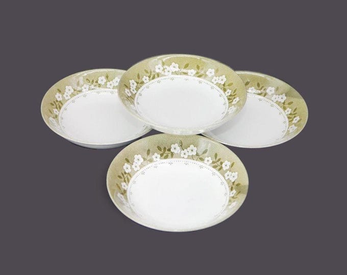 Vintage J&G Meakin Mayflower coupe soup bowls made in England. Set of 4.