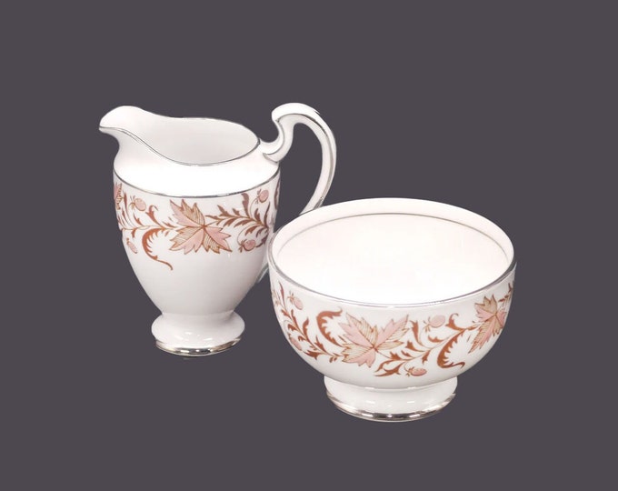 Grosvenor Bone China Rhapsody creamer and sugar bowl made in England.