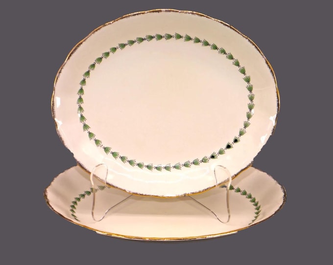 Grindley Brighton oval serving platter. Cream Petal ironstone made in England. Choose size below, sold individually.