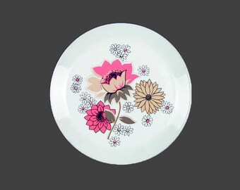 Johnson Brothers Pasadena dinner plate. Retro flower power tableware made in England. Sold individually.