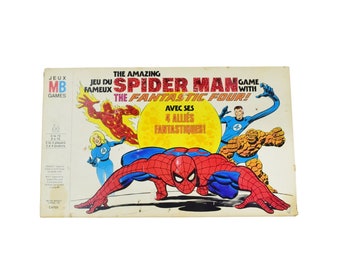The Amazing Spiderman and The Fantastic Four board game published by Milton Bradley as game C4705 made in the USA. Complete.