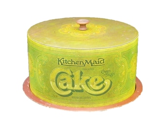 Vintage Ballonoff Kitchen Maid covered metal cake keeper made in USA.