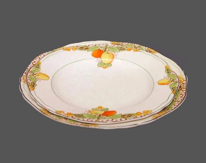 Pair of Crownford Ford & Sons Eden plates made in England. Flaws (see below).
