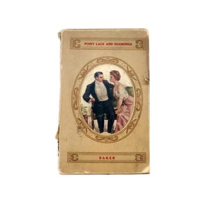 Livre de poche illustré de poésie victorienne en première édition (couverture souple). Dentelle George Baker Point et losanges. Frederick Stokes (New York)
