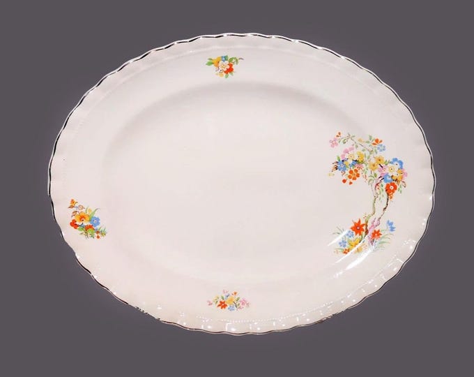 Antique J&G Meakin MEK188 oval platter made in England.