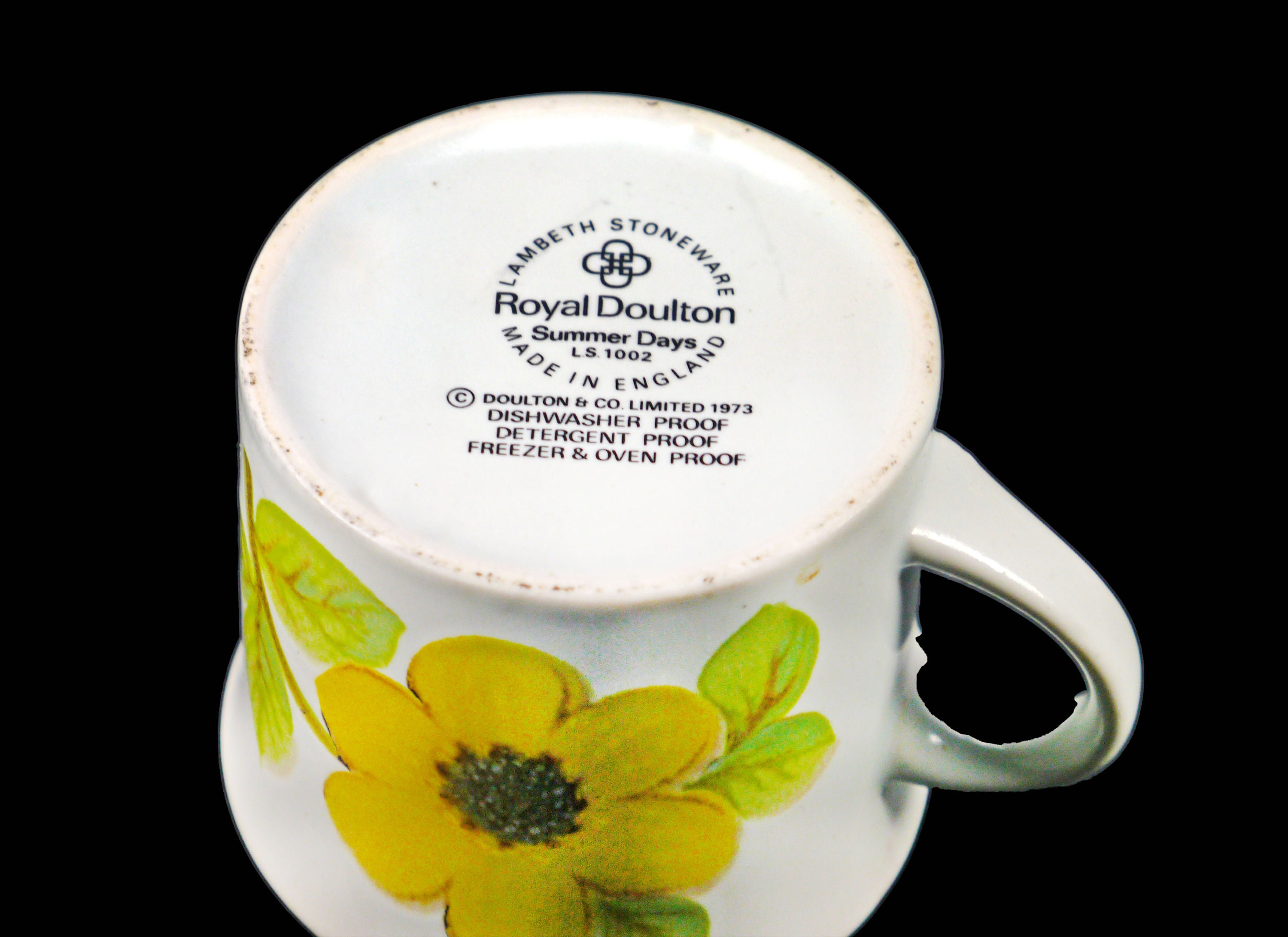 Five Royal Doulton Summer Days LS1002 stoneware coffee or tea cups only