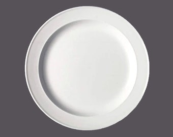 J&G Meakin White Ice large dinner plate. Chef's favorite all-white tableware made in England. Sold individually.