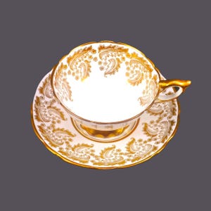 Royal Stafford RST30 | 8410 bone china wide-mouth cup and saucer set made in England.
