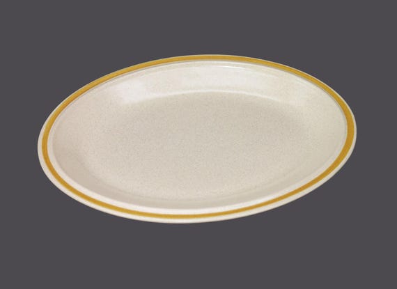 Vintage Hearthside Garden Festival oval stoneware platter made in