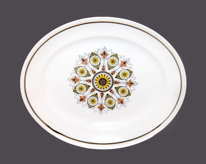 Swinnertons Paisley Green oval platter made in England.