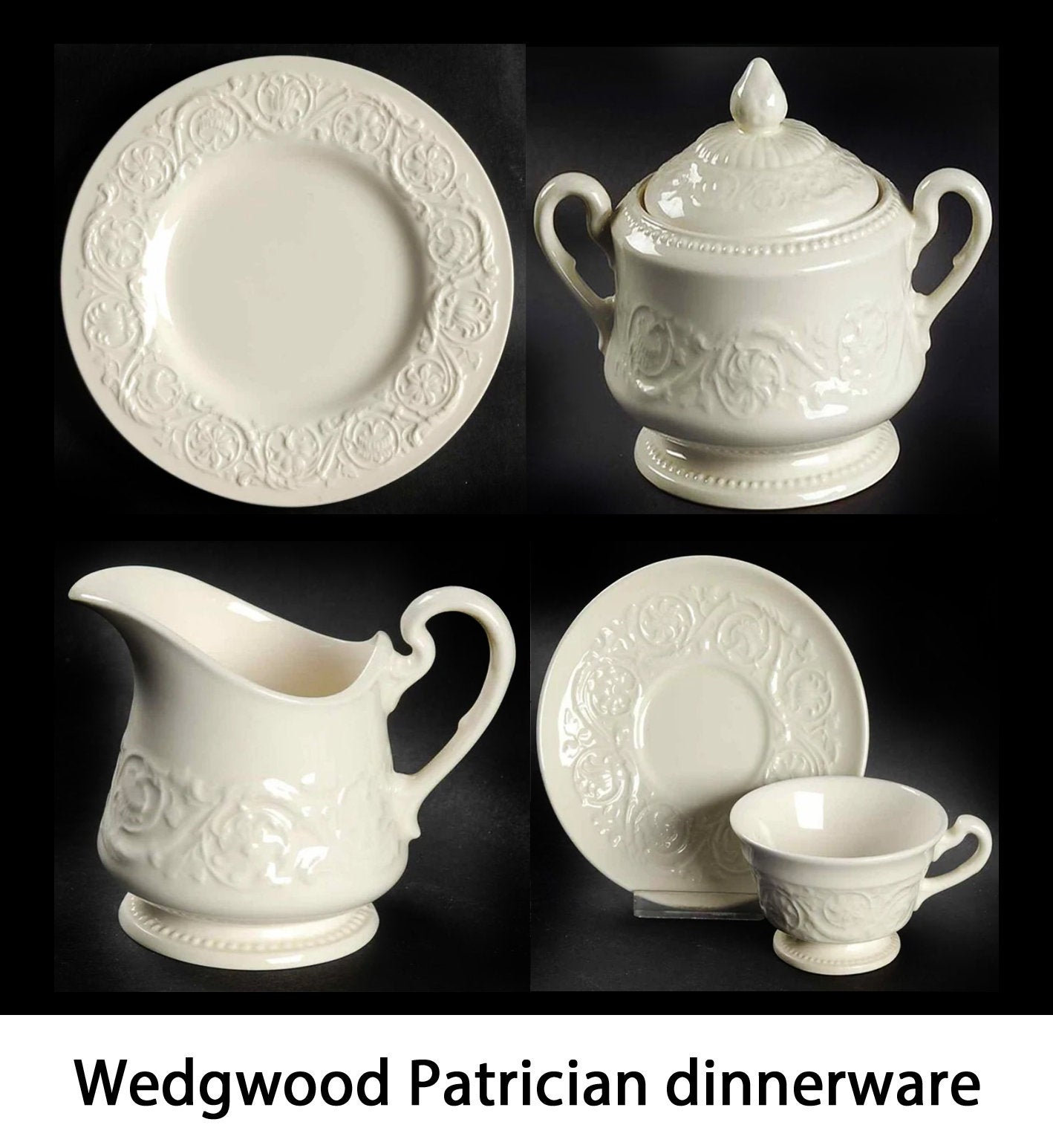 Wedgwood Patrician dinnerware. Queensware line made in England. Choice