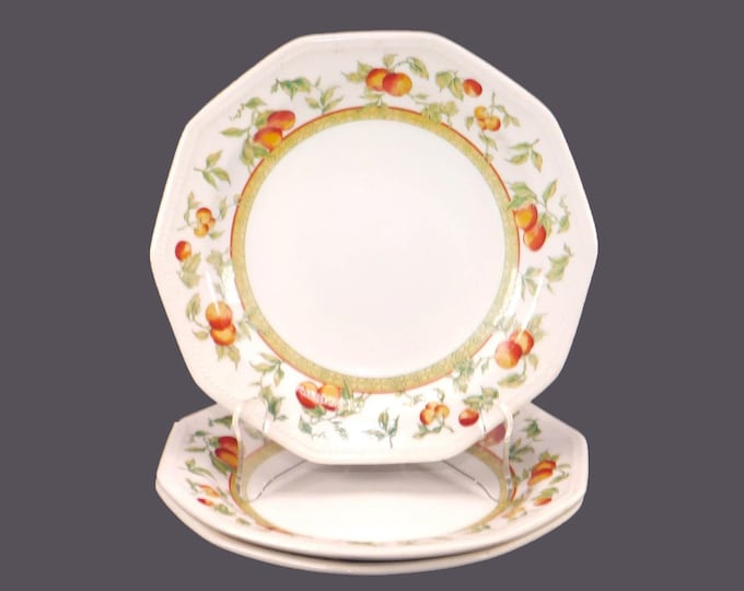 Three Churchill China Seville octagonal salad plates. Flaw (see below).