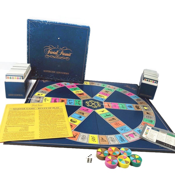 Trivial Pursuit Genius Edition board game published by Horn Abbot. Complete.