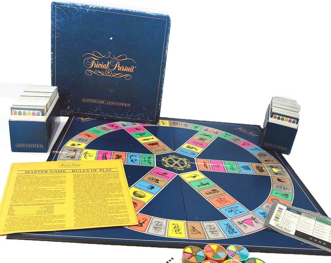 Trivial Pursuit Genius Edition board game published by Horn Abbot. Complete.