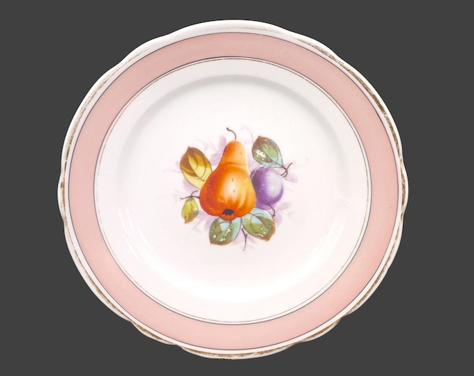 Antique Aesthetic Movement KPM230 dessert plate. Konigliche Porzellan Manufaktur made Germany. Colored rim, fruit center. Choice of pattern.