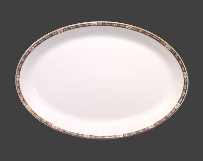 Antique Victorian era John Maddock MAD7 oval platter. Royal Vitreous Ironstone made in England.