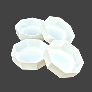 Vintage Arcopal Octime White Bowls - Set of 4 - Made in France