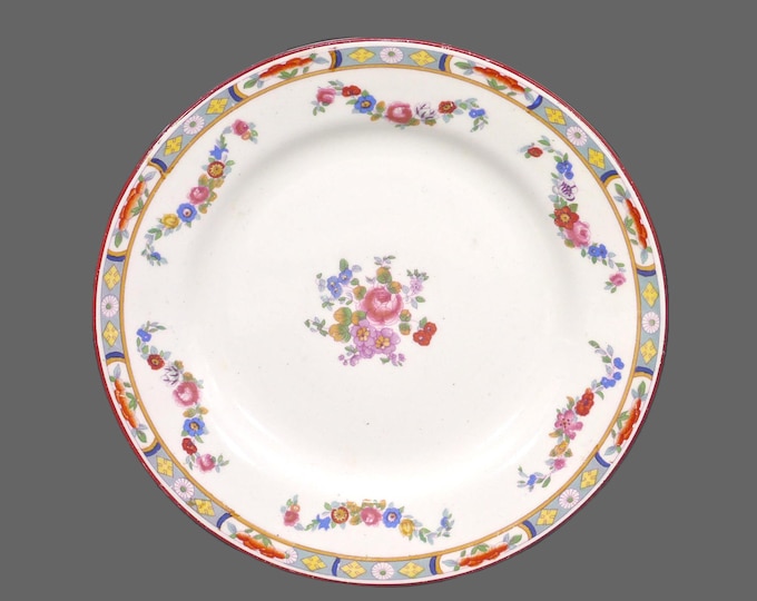 Antique J&G Meakin Richmond dessert plate made in England. White ground. Sold individually.