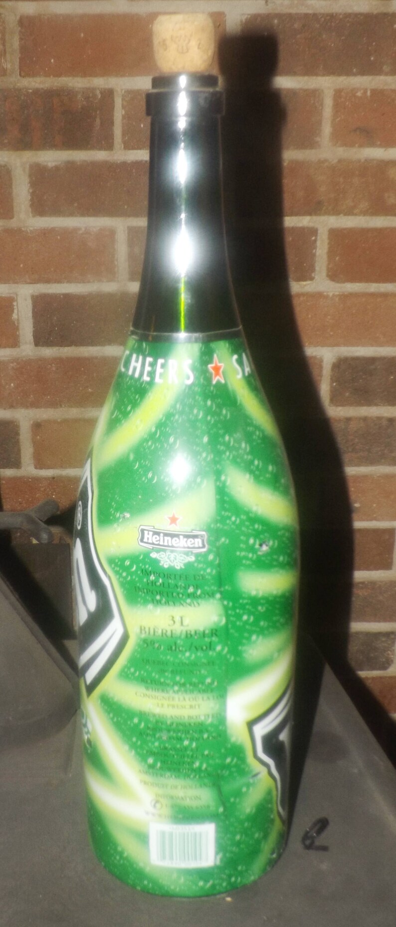 Vintage Huge 3L Heineken Beer Bottle empty. Great Vintage Etsy