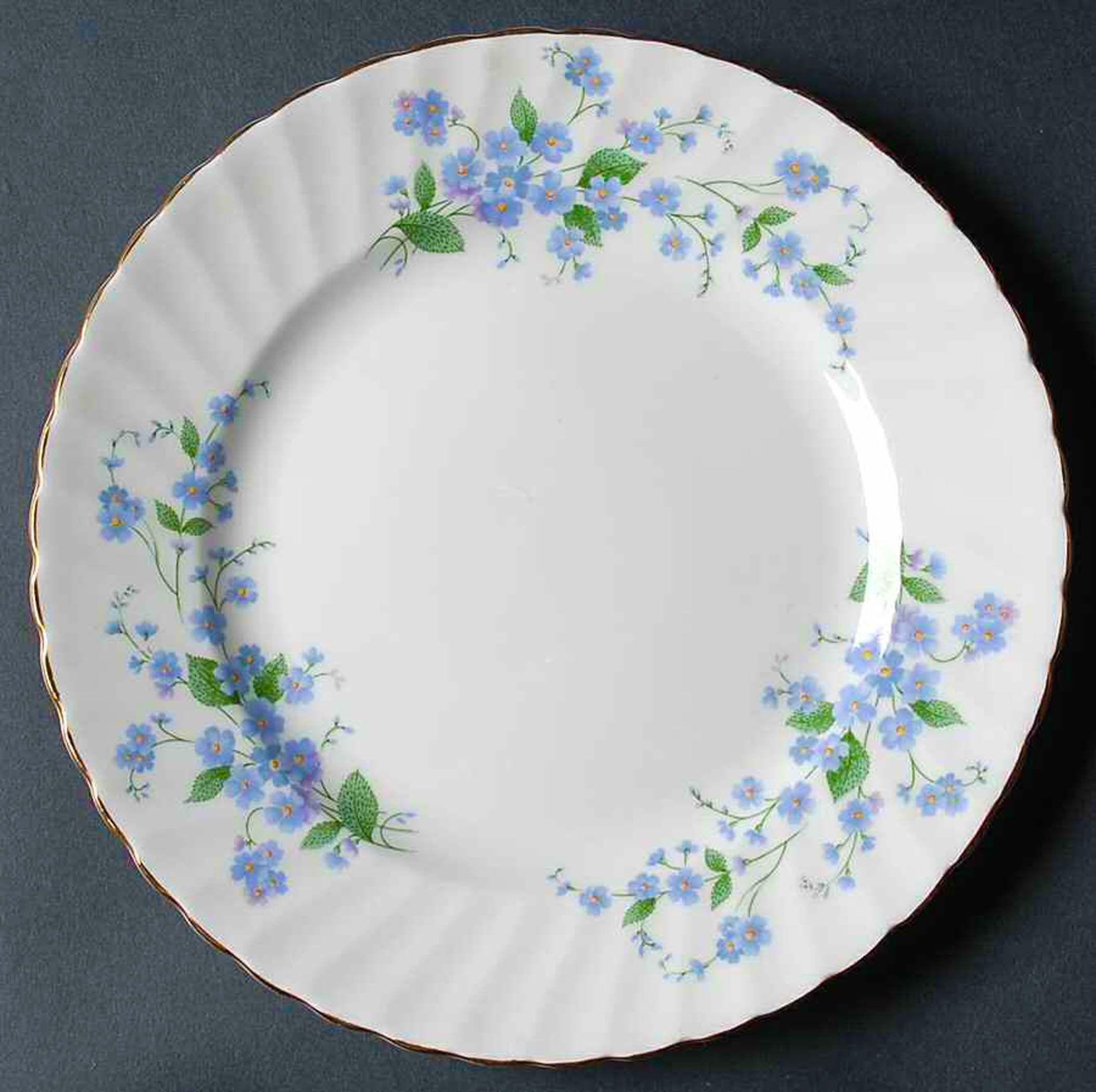 Four Royal Adderley Ridgway Sweet Me Nots H1228 salad plates