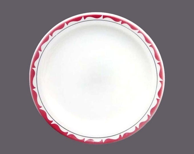 Grindley Bordeaux red wave bread plate. Duraline hotelware made in England. Sold individually.