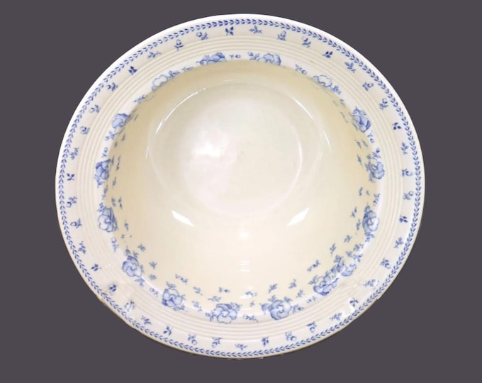 Wood & Sons Cape Code Blue round, rimmed serving bowl. Woods Ware made in England.