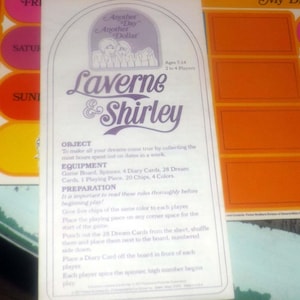 Laverne & Shirley board game by Parker Brothers. Complete. image 6