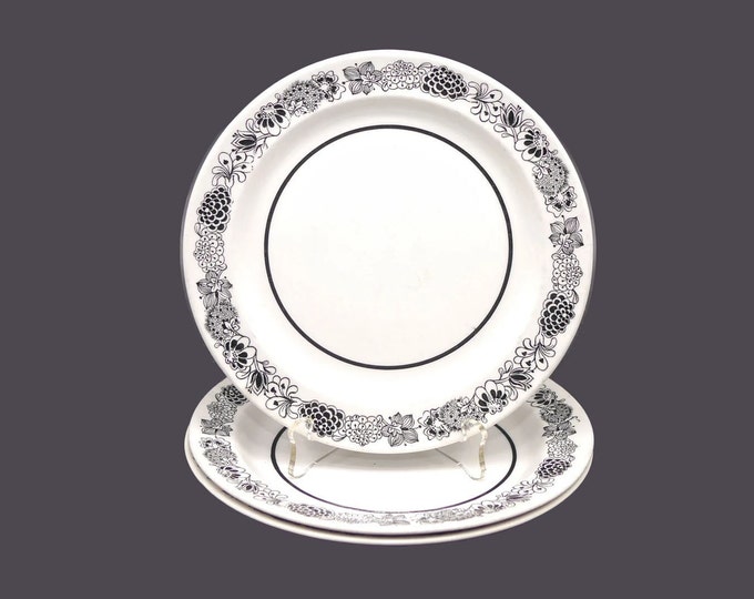 Three Sears Wildwood bread plates. Retro tableware made in Japan.