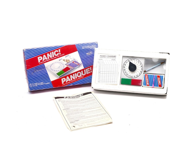 Panic board game published 1987 by Playtoy. Made in USA. Complete.