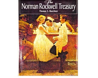 Vintage The Norman Rockwell Treasury coffee table book. 1987 Galahad Books USA.