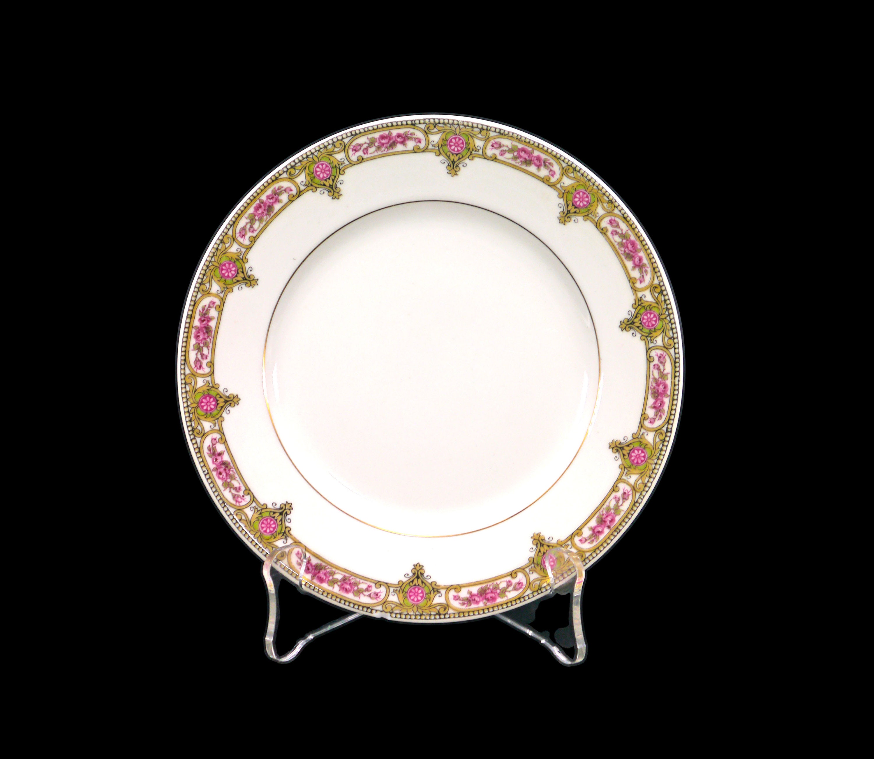 Antique Lanternier Limoges LNT103 handpainted bread, dessert plate