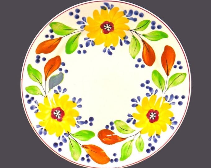 Baker & Co | Fenton 1494 hand-painted dinner plate made in England. Flaw (see below).