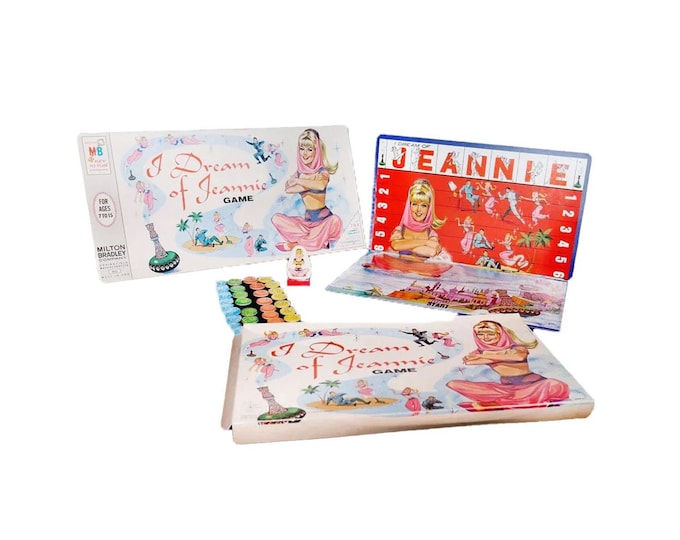 I Dream of Jeannie board game Milton Bradley 1965. Made in USA. Complete.