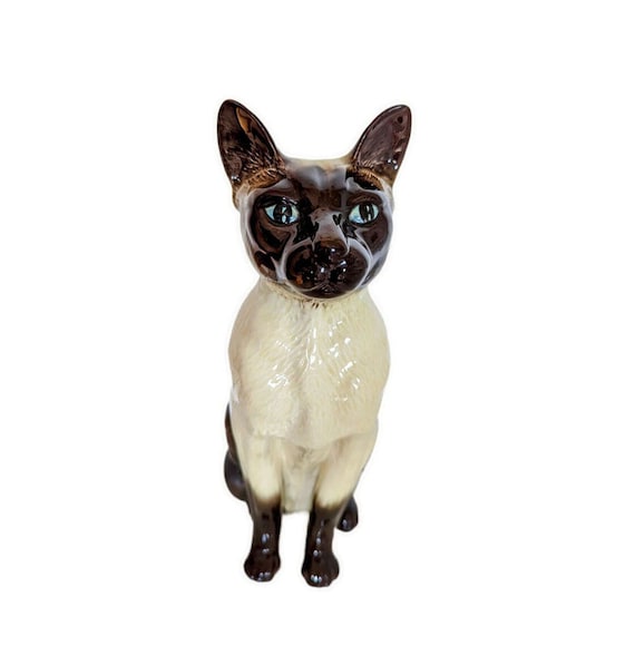 陶器のシャム猫　beswick England 英国アンティークの陶器の猫、ベスウィック社のシャムネコの置物