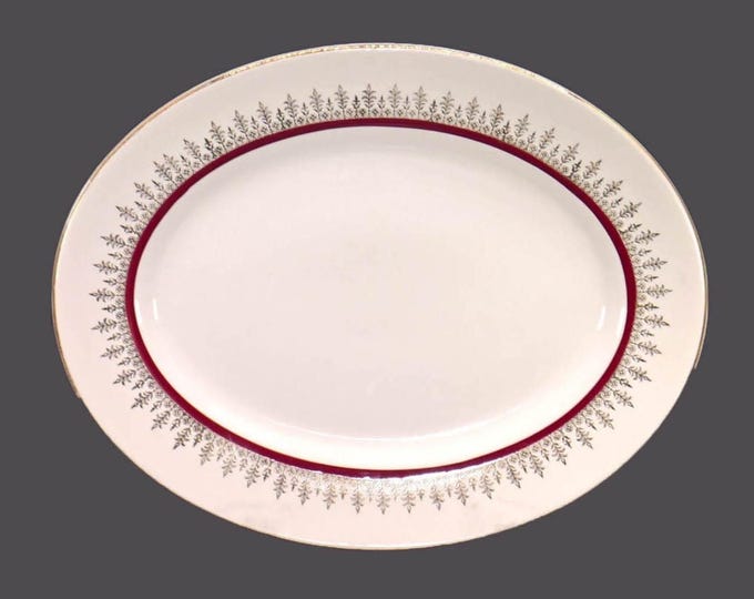 Crown Essex Gold Tiara oval platter made in England.