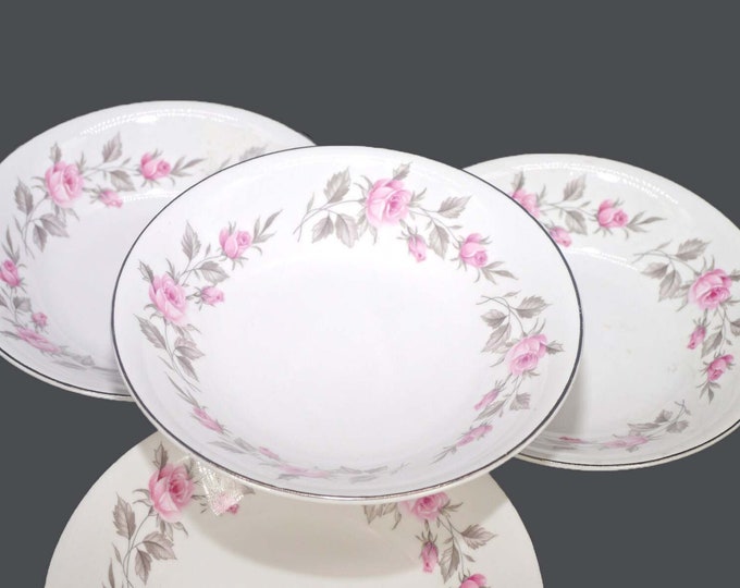 Four Johnson Brothers | Sovereign Potters Rhapsody fruit nappies, dessert bowls made in England.