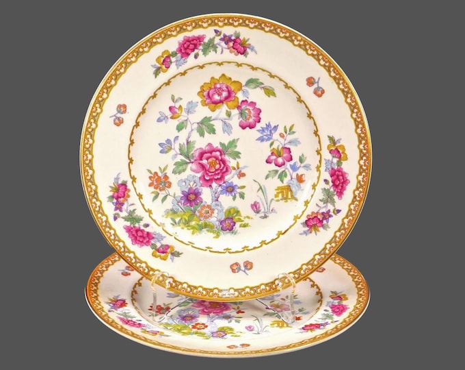 Pair of Royal Staffordshire | Wilkinson Shalimar salad plates made in England. Clarice Cliff design.