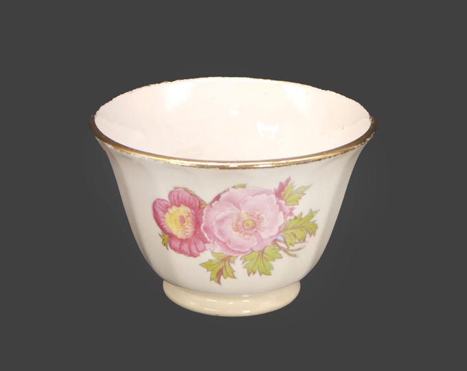 Sovereign Potters SVP11 open sugar bowl. English ironstone decorated in Canada.