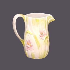 Vintage Martan Portugal Pitcher: Hand-Painted Floral Relief, 64 oz