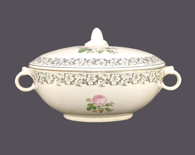 Taylor Smith & Taylor TST621 covered handled serving bowl made in USA.