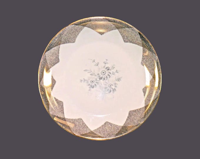 Rheinpfalz Hartporzellan | Winterling gold floral round platter | chop plate | service plate made in Germany.