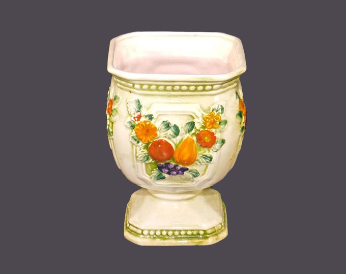 Mid-century Rubens Original floral motif majolica planter model 2292 made in Japan.